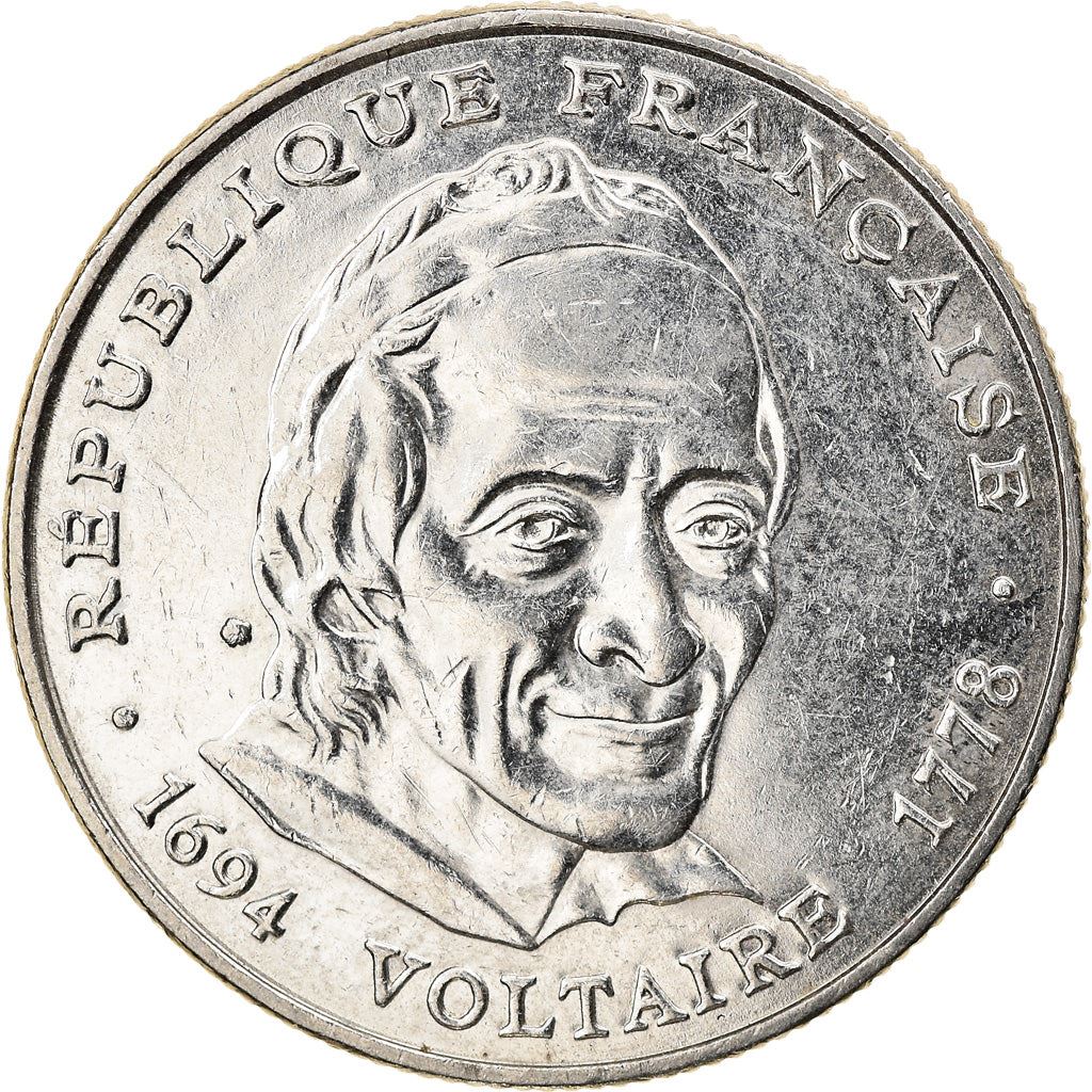 French Coin 5 Francs | Voltaire | KM1063 | France | 1994