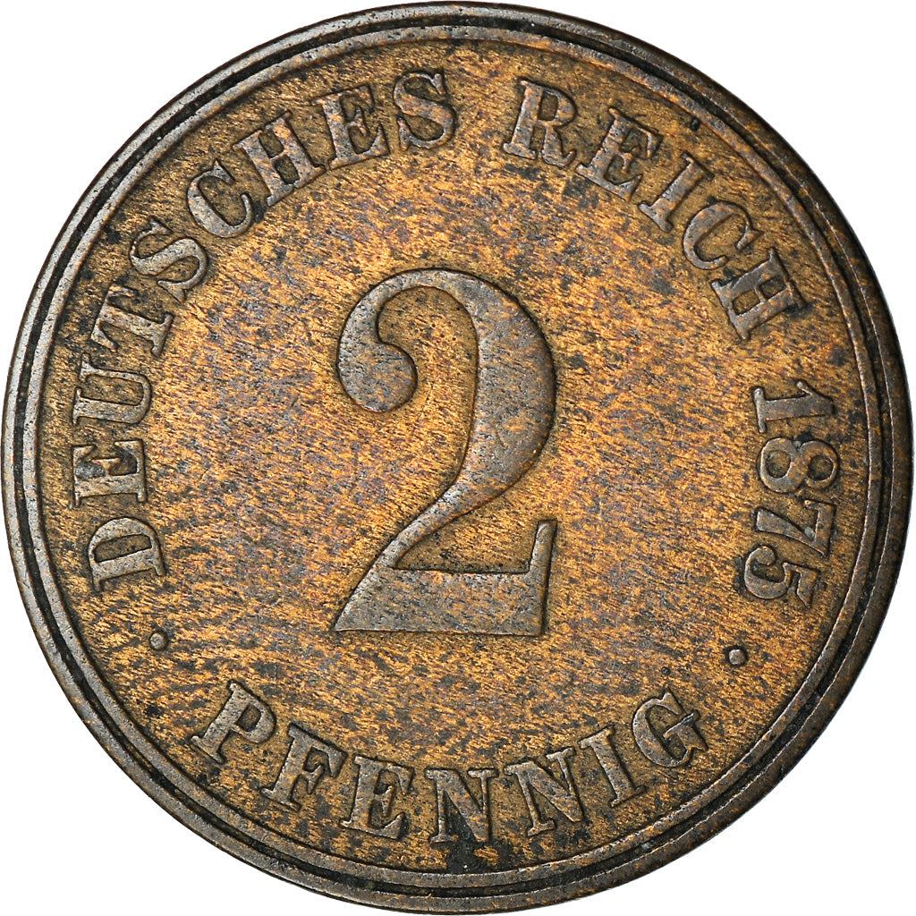 German Empire 2 Pfennig Coin | Deutsches Reich | Wilhelm I Type 1 | KM2 | 1873 - 1877
