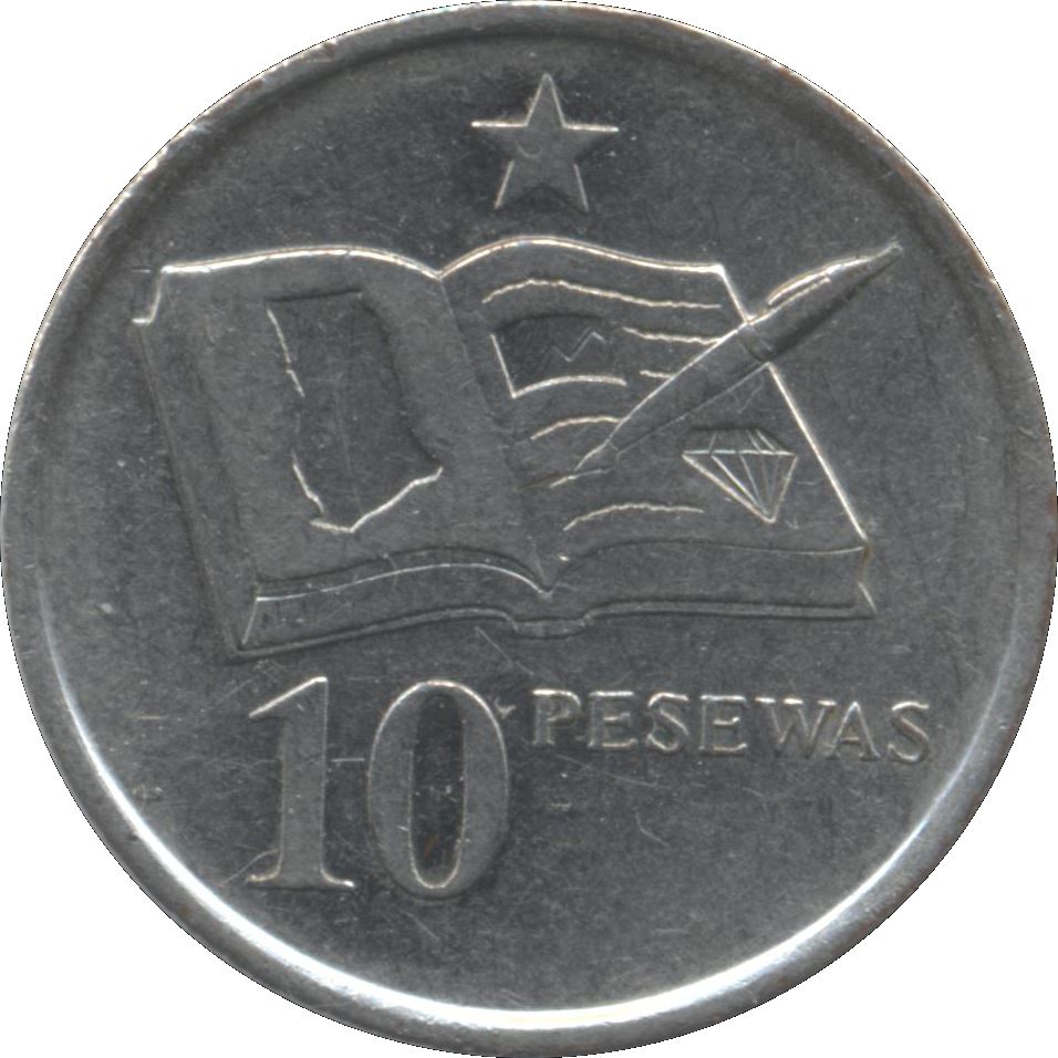 Moneta Ghana 10 Pesewas | KM39 | 2007 - 2016