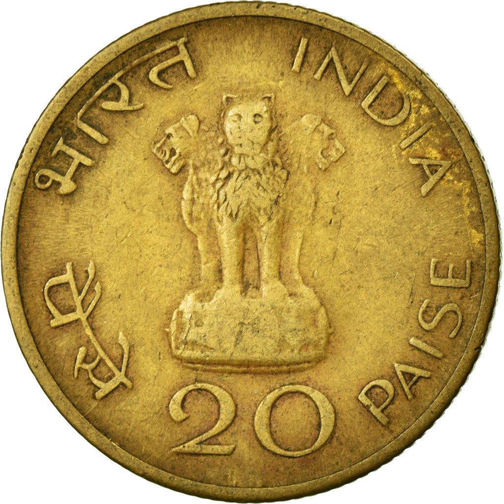 Indie | Moneta 20 Paise | Gandhi | Km:42 | 1969