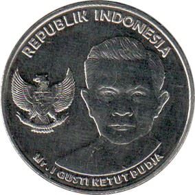 Moneta Indonezja 1000 Rupiah I Gusti Ketut Pudja KM74 2016
