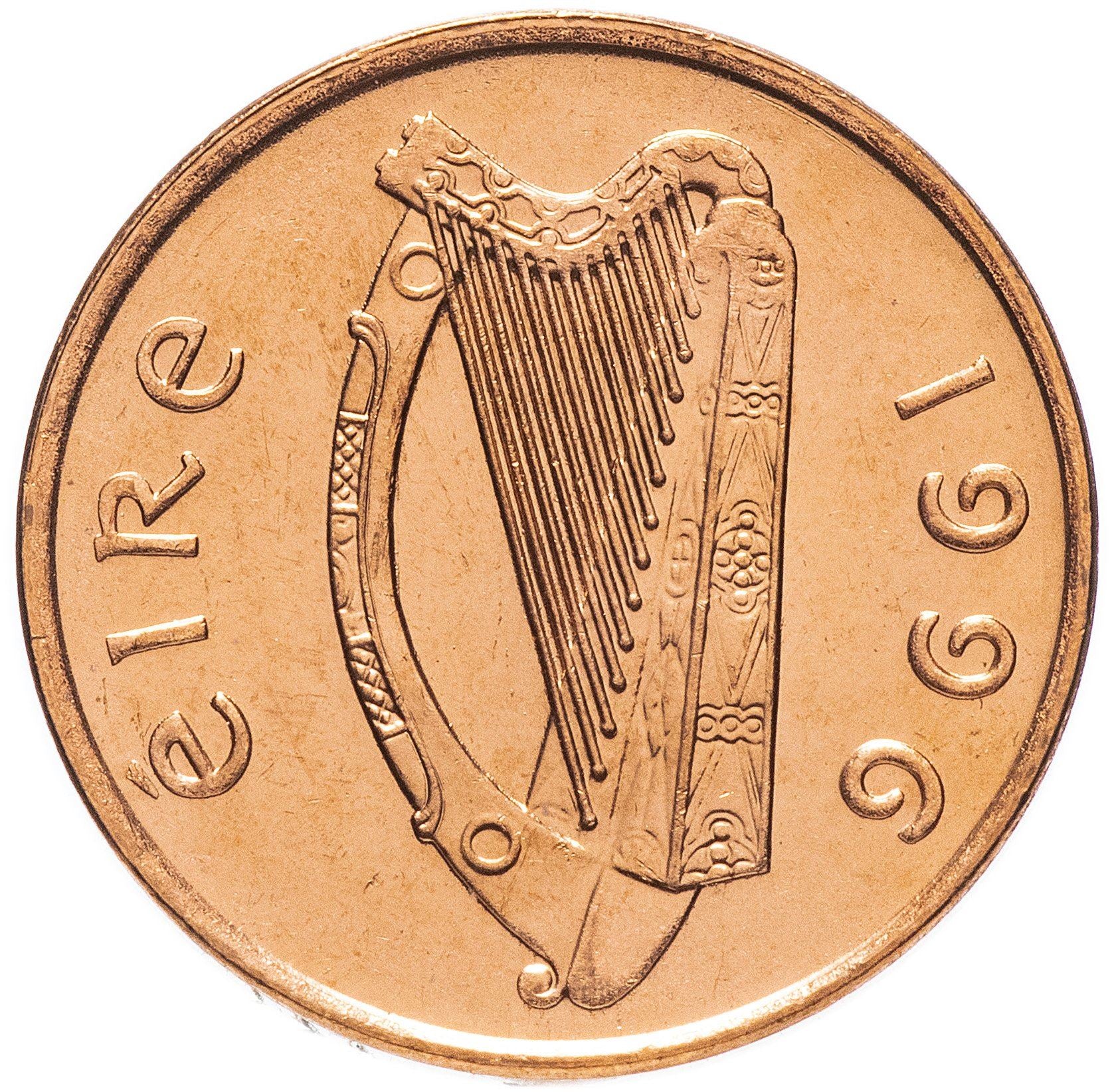 Irland Münze Irish 1 Penny | Harfe | Book of Kells | KM20a | 1988 - 2000