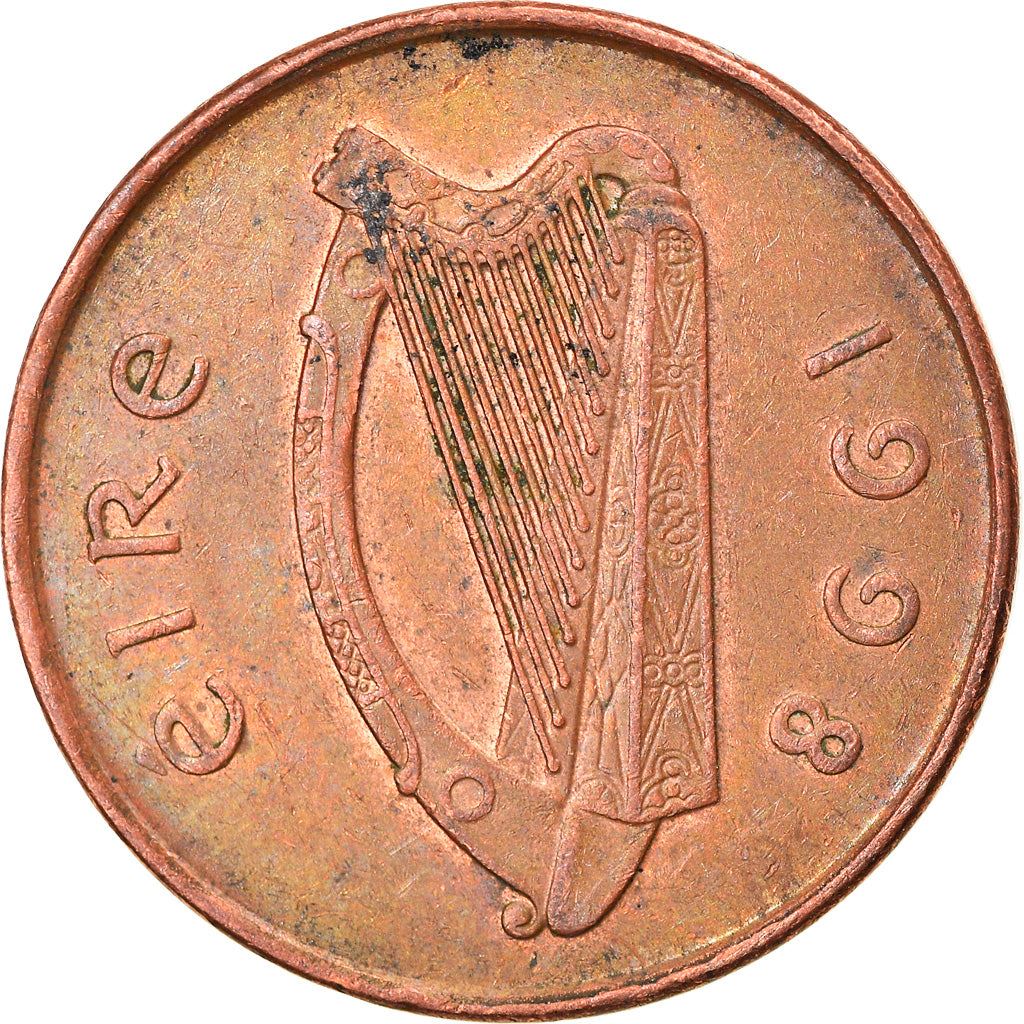 Ireland Coin Irish 2 Pence | Harp | Book of Kells | KM21a | 1988 - 2000