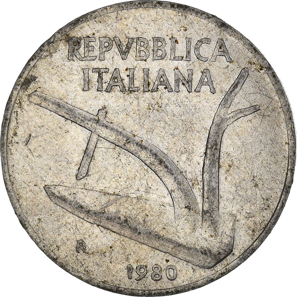 Italy Coin 10 Lire | Plough | Ears of Wheat | KM93 | 1951 - 2001