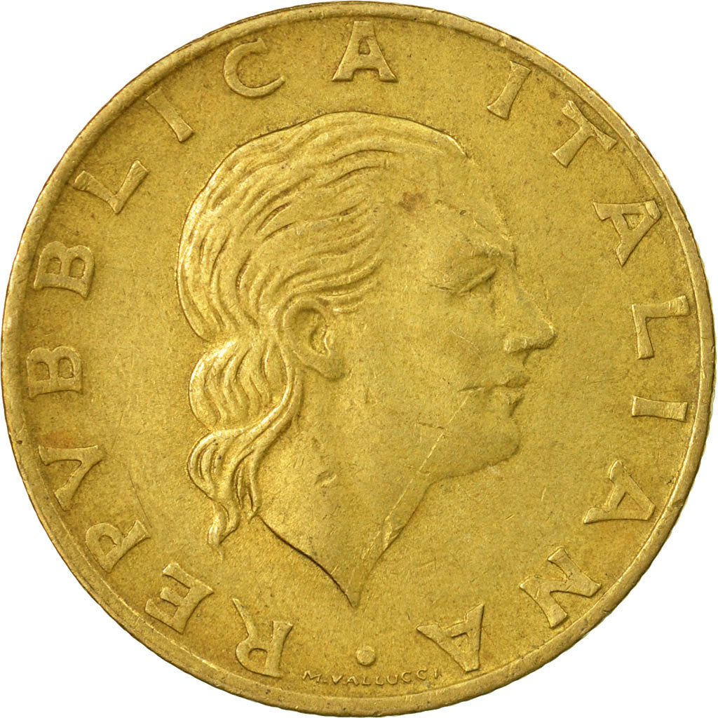 Italy Coin 200 Lire Taranto Naval Arsenal | Libertine | Ship Sailing | Castle | KM130 | 1989