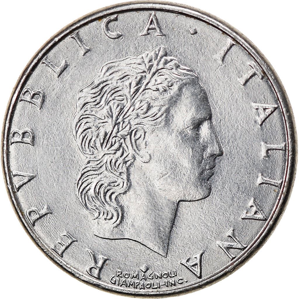 Italy Coin 50 Lire small type | Libertine | God Vulcan | Iron | Anvil | KM95.2 | 1990 - 1995