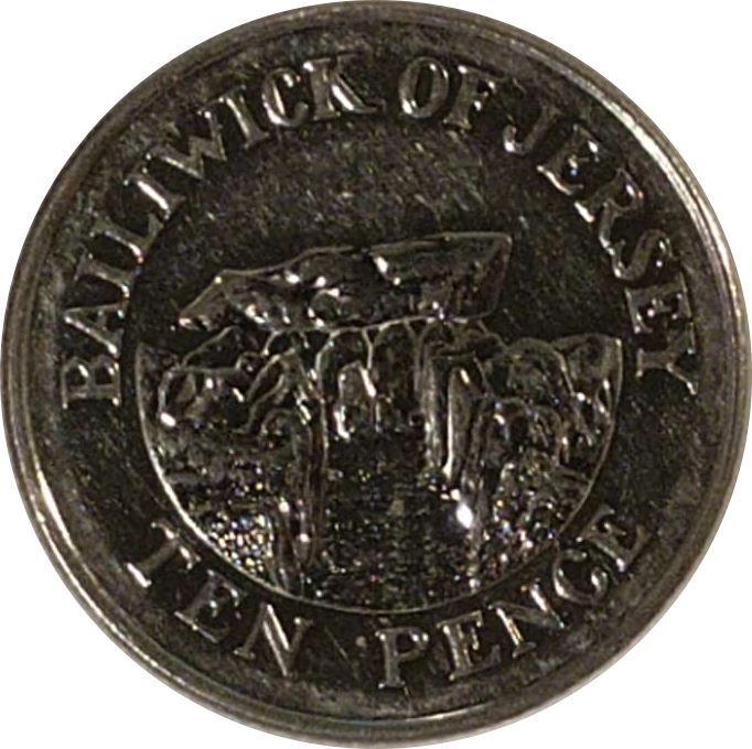 Jersey Coin Islander 10 Pence | Queen Elizabeth II | Faldouet Dolmen | KM106 | 2002 - 2012