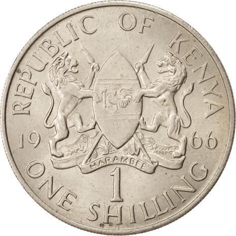 Kenia 1 szyling | Moneta Jomo Kenyatta 1963 - 1978 | KM5 | 1966 - 1968