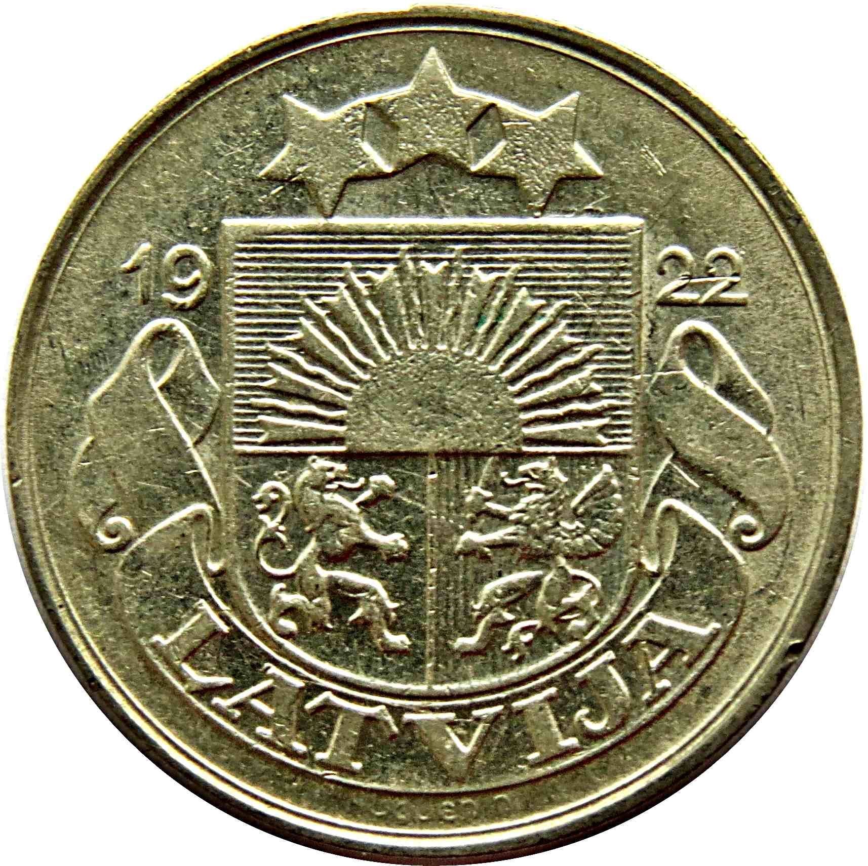 Latvian 10 Santimu Coin | Ribbon | Latvia | KM4 | 1922