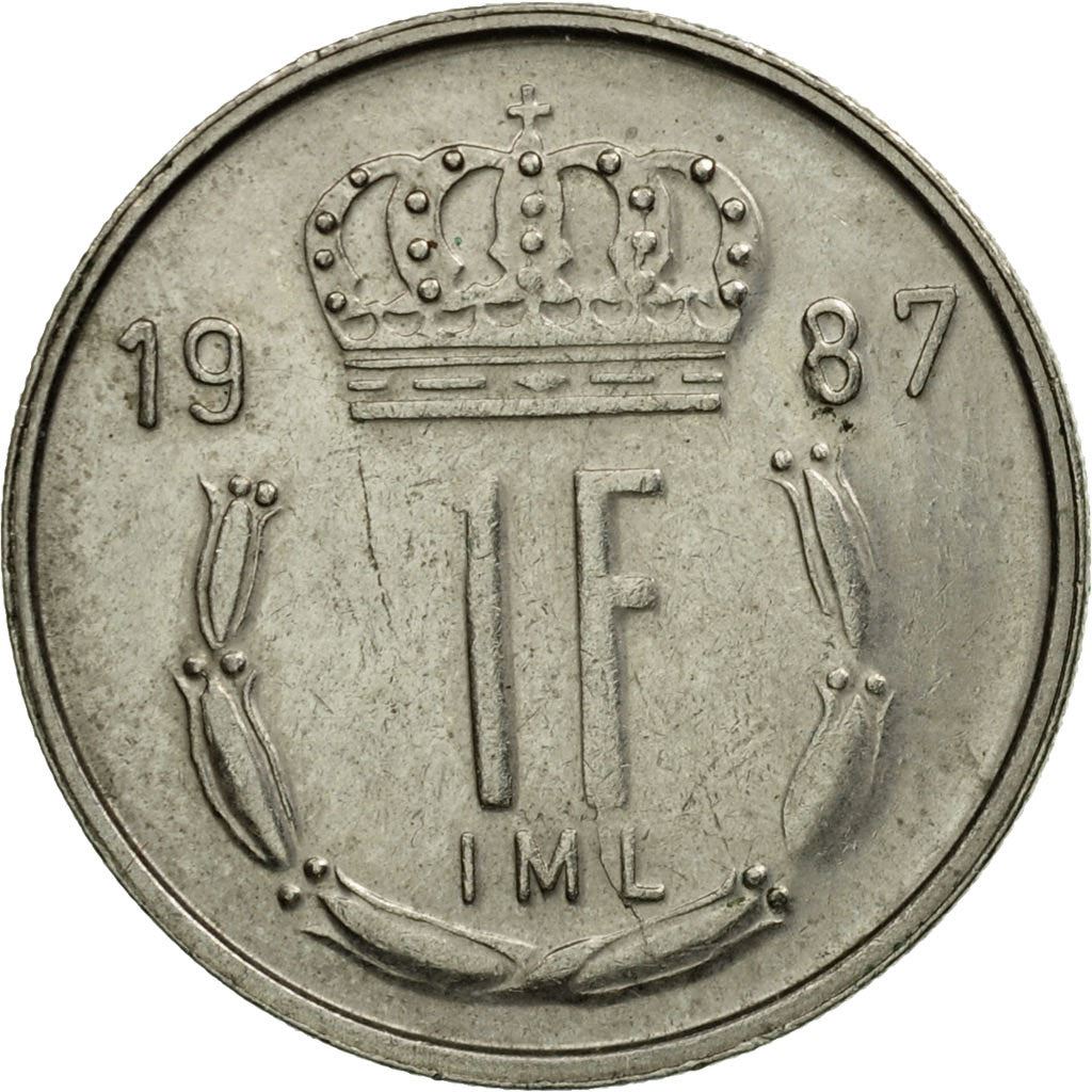 Luxembourg 1 Franc Coin | Prince Jean | KM59 | 1986 - 1987