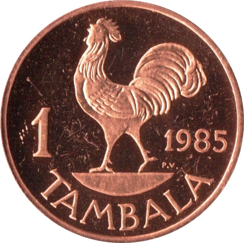 Moeda Malawi 1 Tambala | Hastings Banda | Galo | KM7.2a | 1984 - 1994