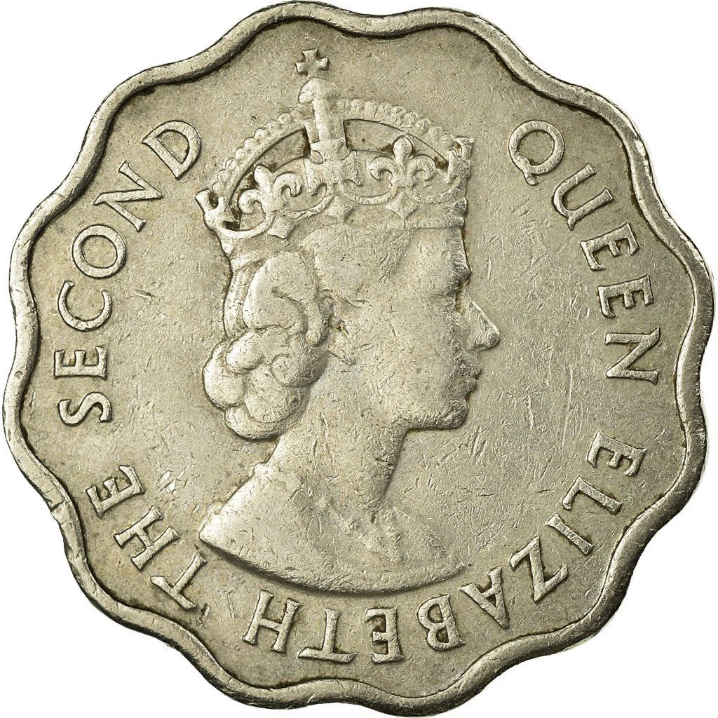 Mauritius 10 Cent Mynt | Dronning Elizabeth II | KM33 | 1954 - 1978
