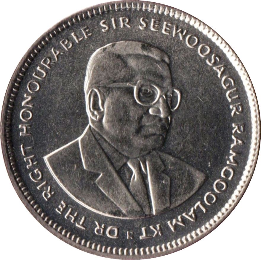 Mauritius | 20 Cents - Seewoosagur Ramgoolam | KM53 | 1987 - 2022