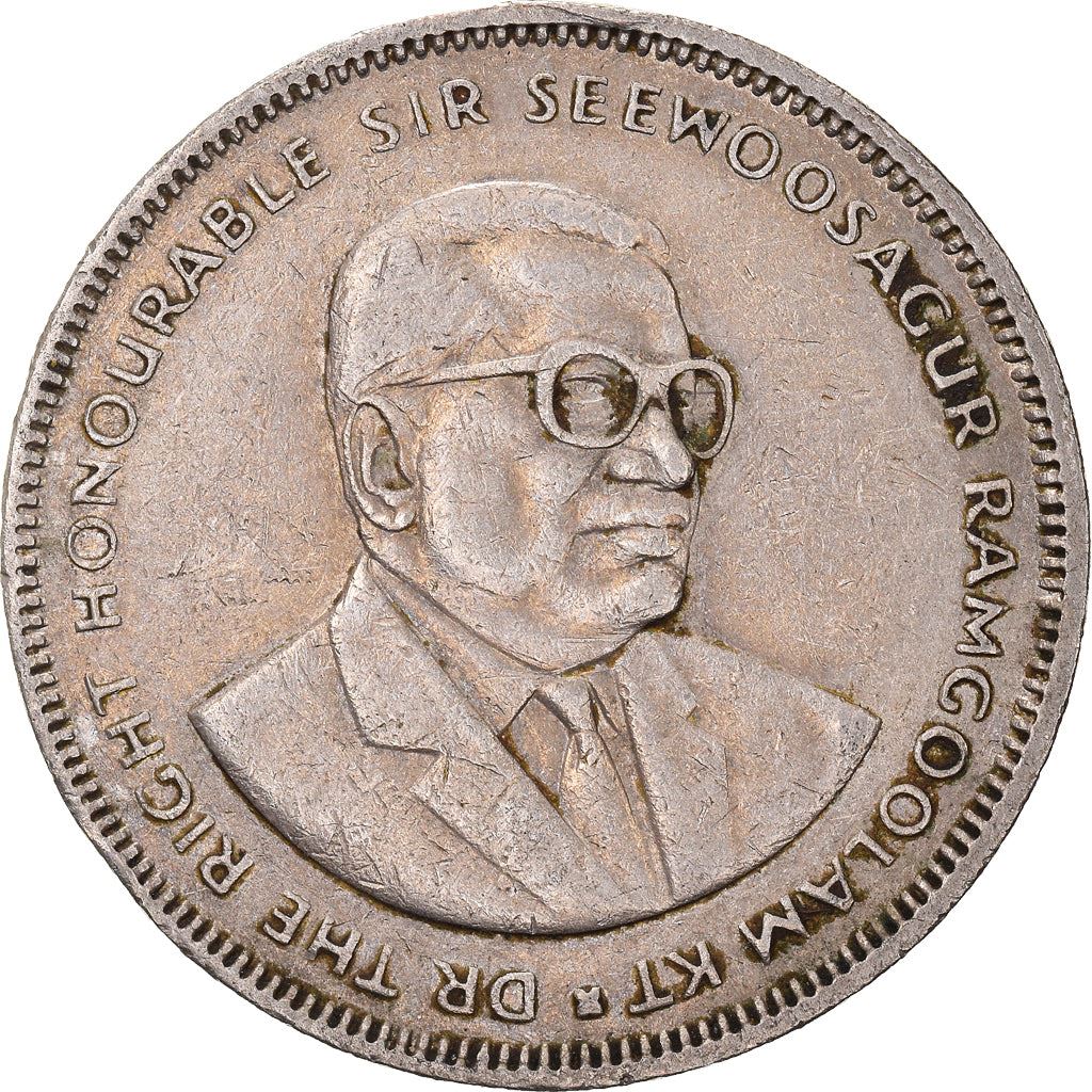 Mauritius 5 Rupii - Seewoosagur Ramgoolam | Moneta z palmami | KM56 | 1987 - 2010