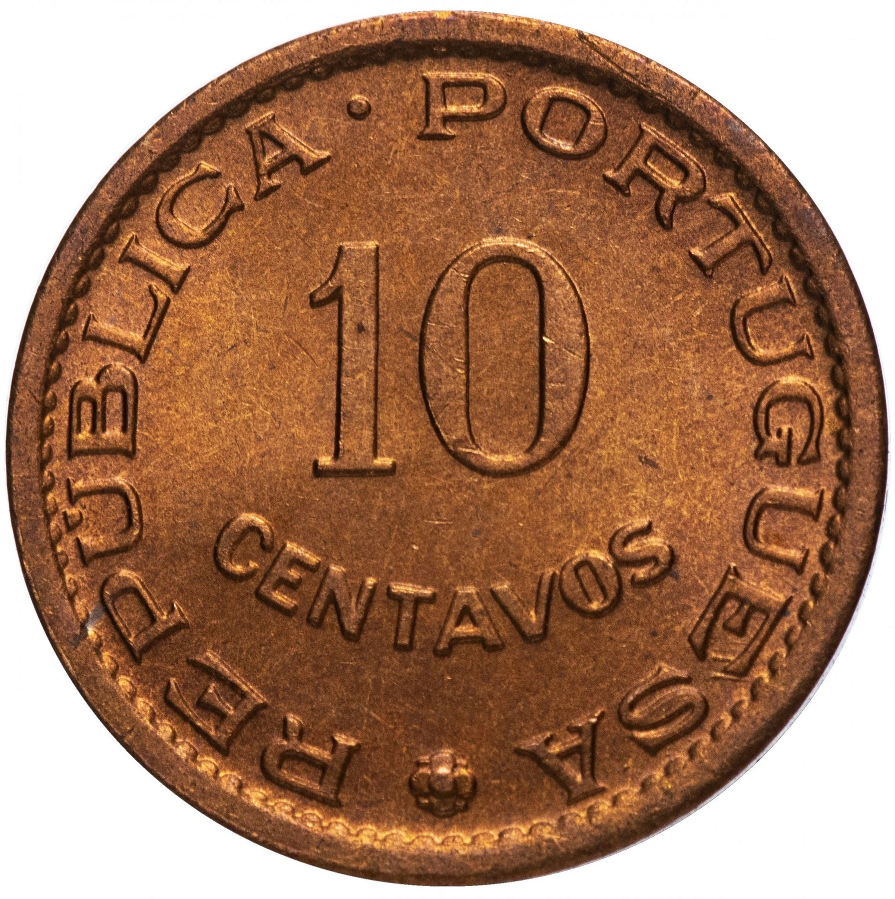 Mozambique 10 Centavos Mynt | Militärorden av Kristus | KM83 | 1960 - 1961