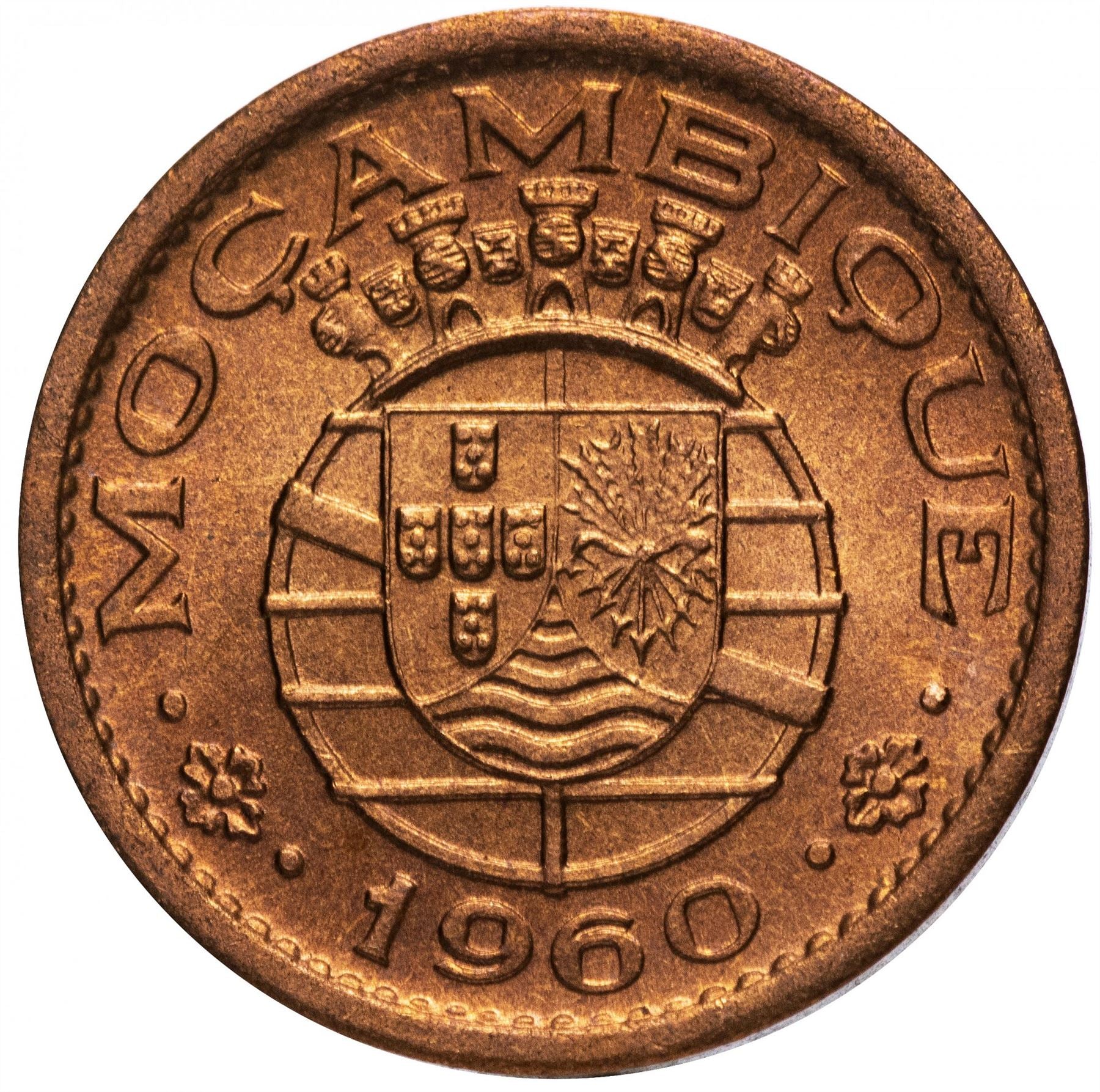 Mozambique 10 Centavos Mynt | Militärorden av Kristus | KM83 | 1960 - 1961