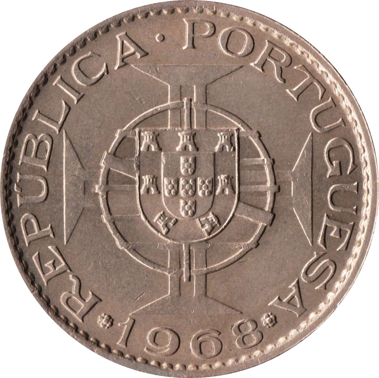 Mozambique 10 Escudos Mynt | Militärorden av Kristus | KM79b | 1968 - 1974