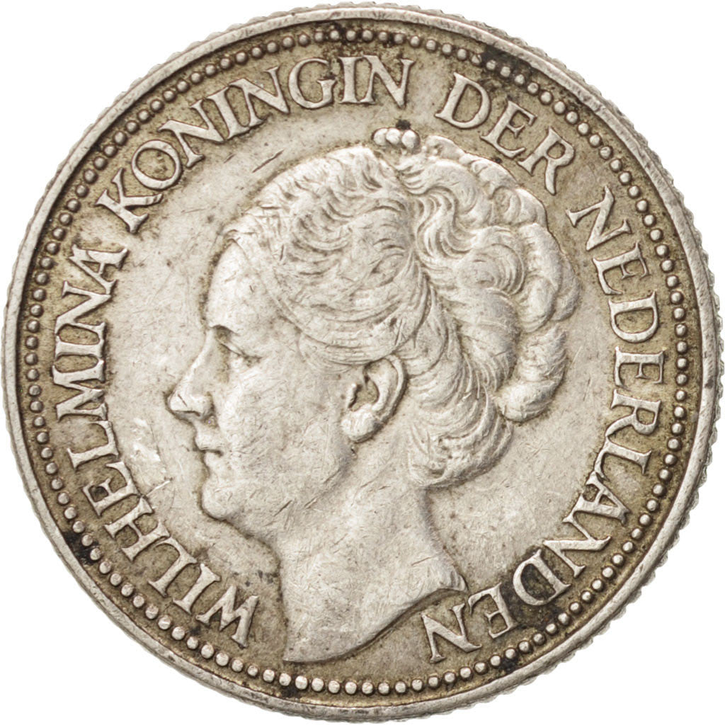 Netherlands Coin 25 Cents | Queen Wilhelmina | KM164 | 1926 - 1945