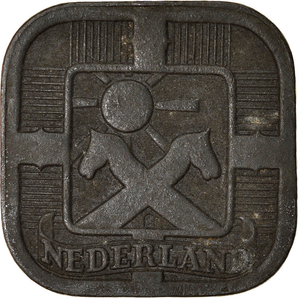 Netherlands Coin 5 Cents | Queen Wilhelmina I | Horse | KM172 | 1941 - 1943