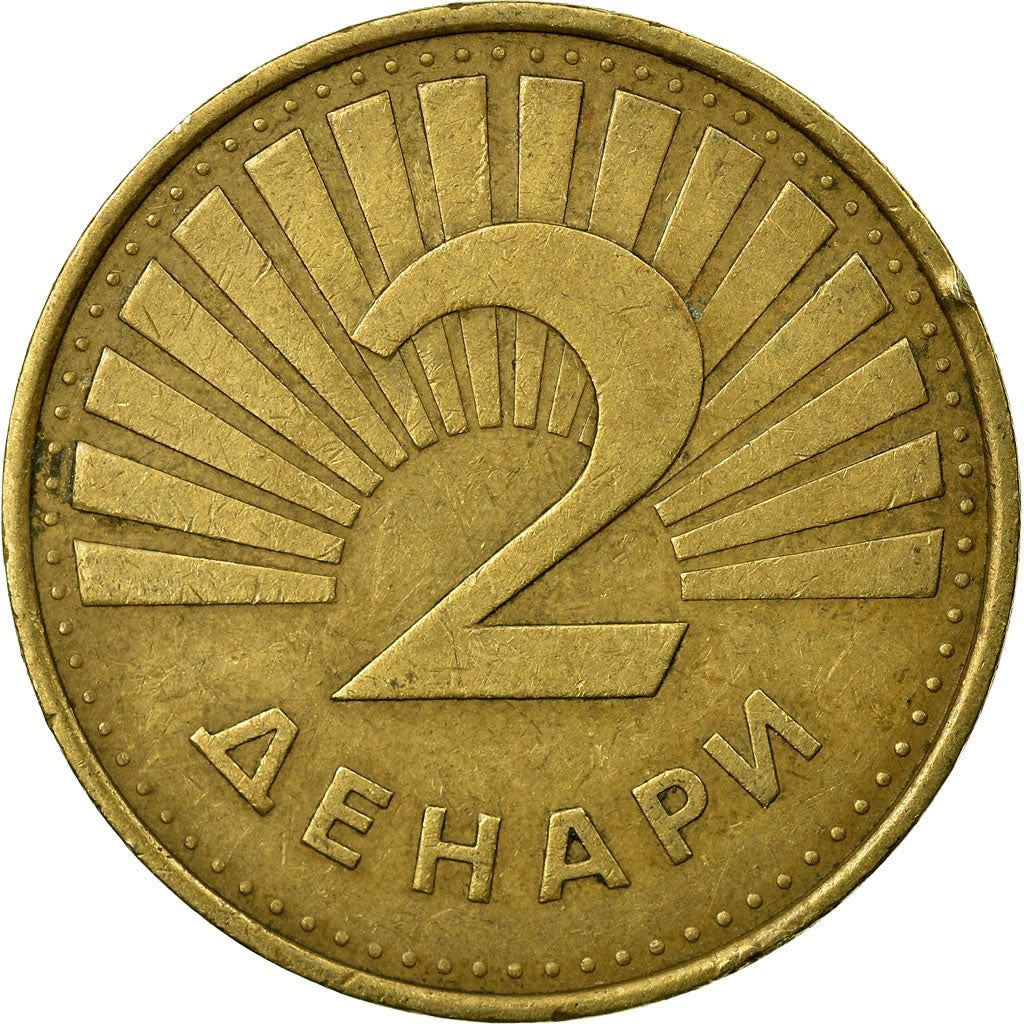 North Macedonia 2 Denari Coin | Ohrid Trout | KM3 | 1993 - 2014