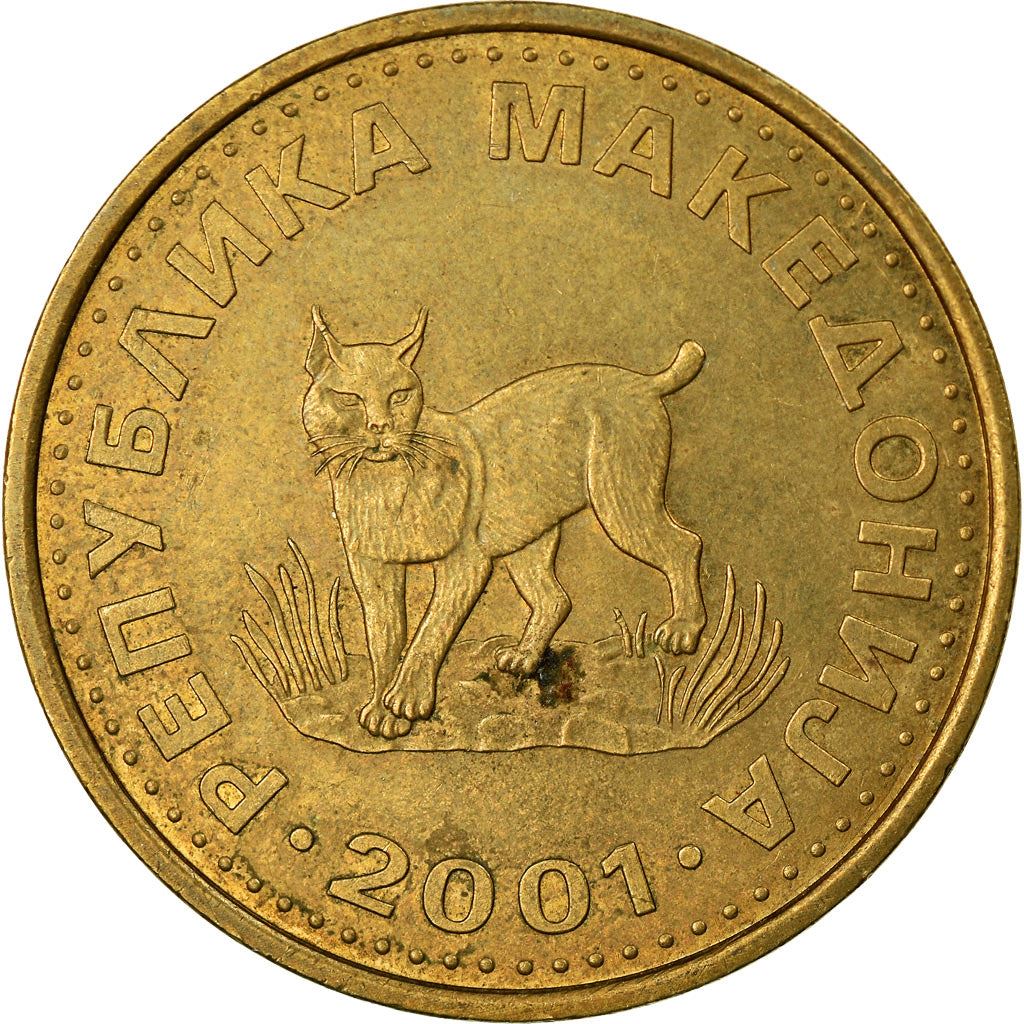 North Macedonia 5 Denari Coin | Balkan Lynx | KM4 | 1993 - 2014