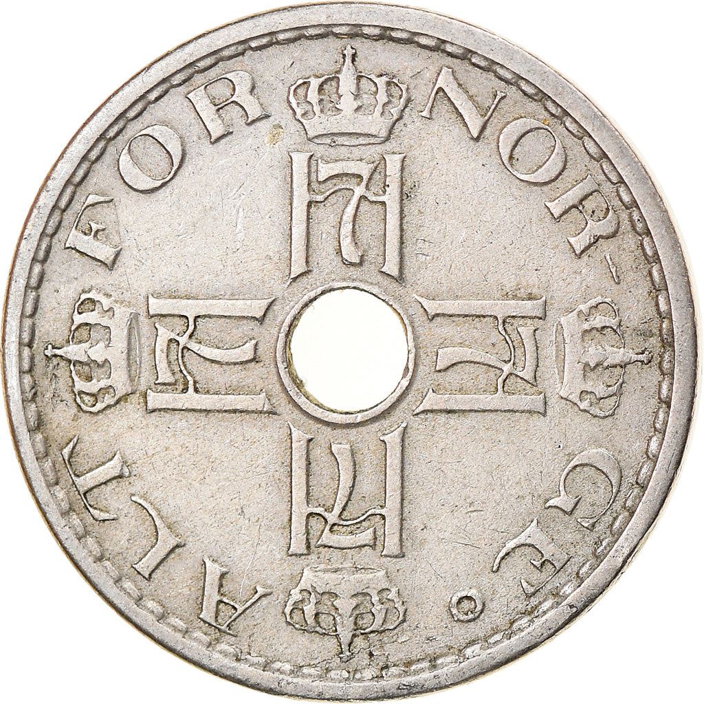 Norway | 50 Ore Coin | Haakon VII | Type 4 | KM386 | 1926 - 1949
