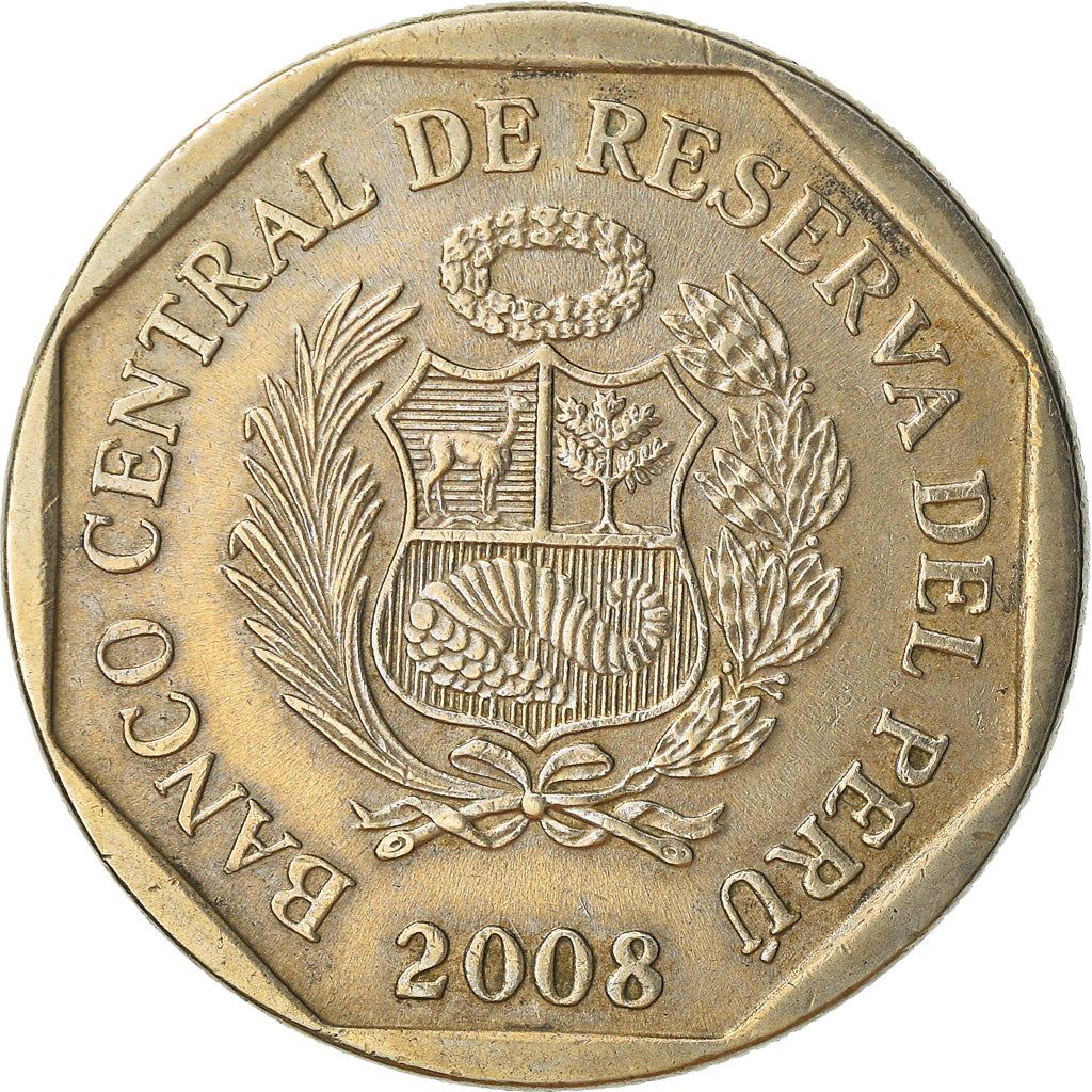 Peru 1 Nuevo Sol 1st type | Wreath Coin | KM308.4 | 2001 - 2011