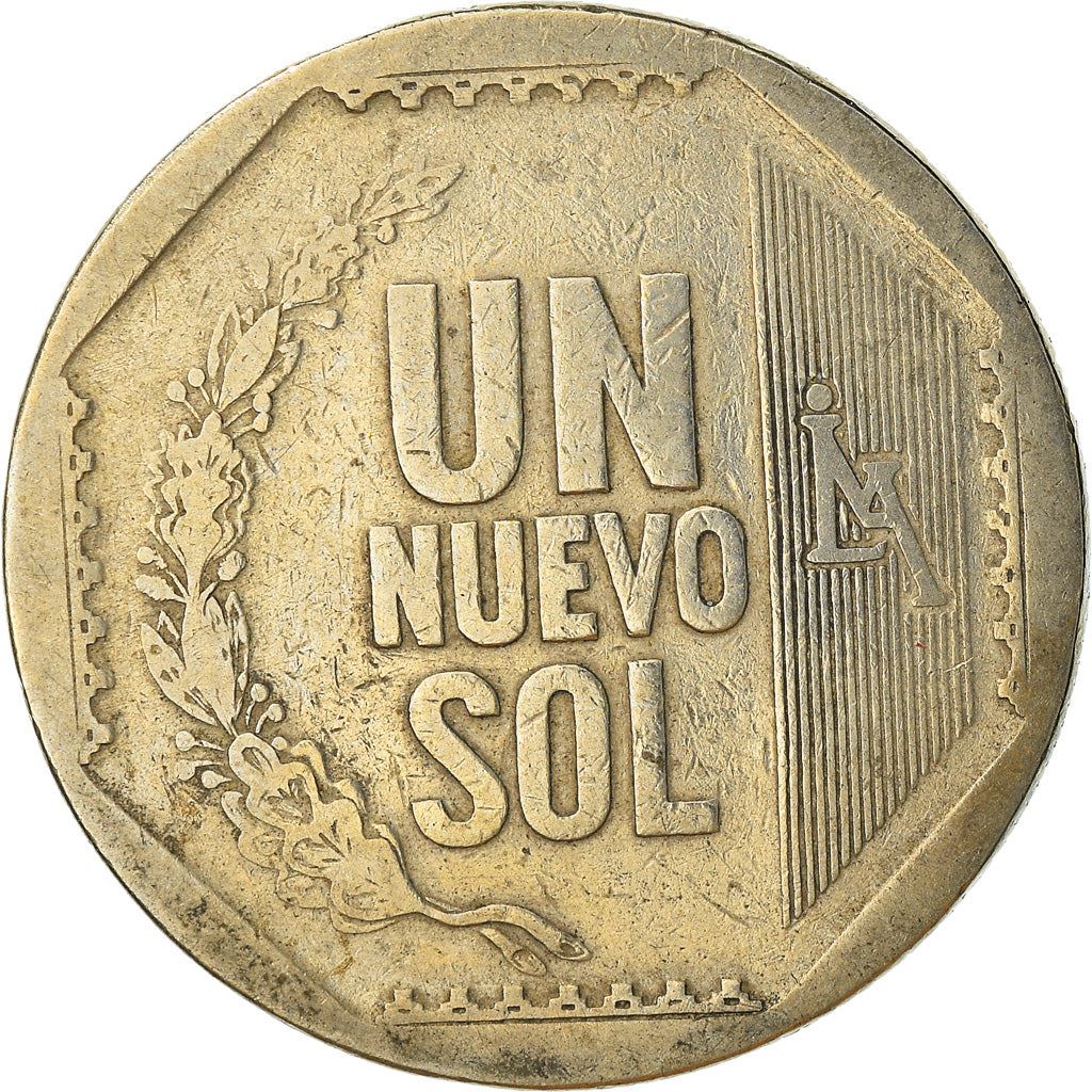 Peru 1 Nuevo Sol 1st type | Wreath Coin | KM308.4 | 2001 - 2011