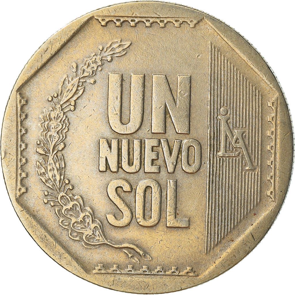 Peru 1 Nuevo Sol 1st type | Wreath Coin | KM308.4 | 2001 - 2011