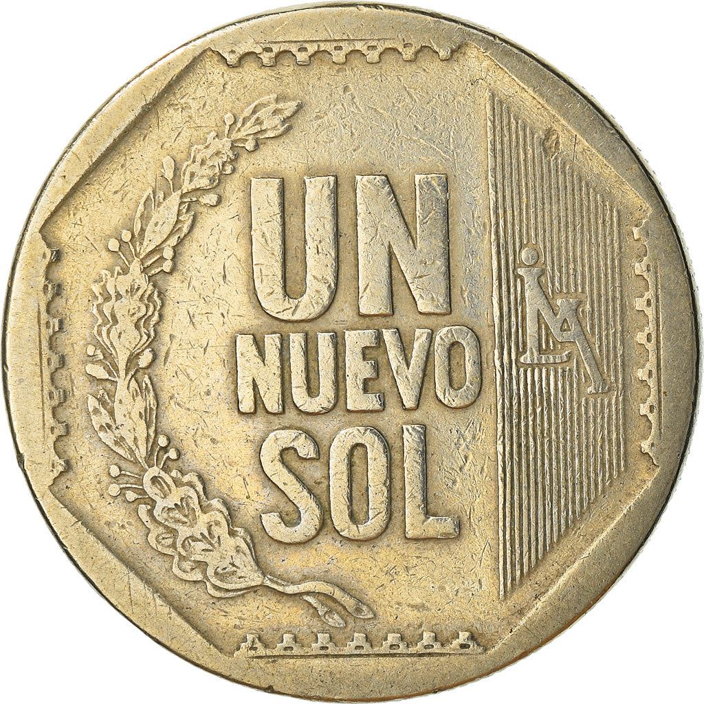 Peru 1 Nuevo Sol 1st type | Wreath Coin | KM308.4 | 2001 - 2011