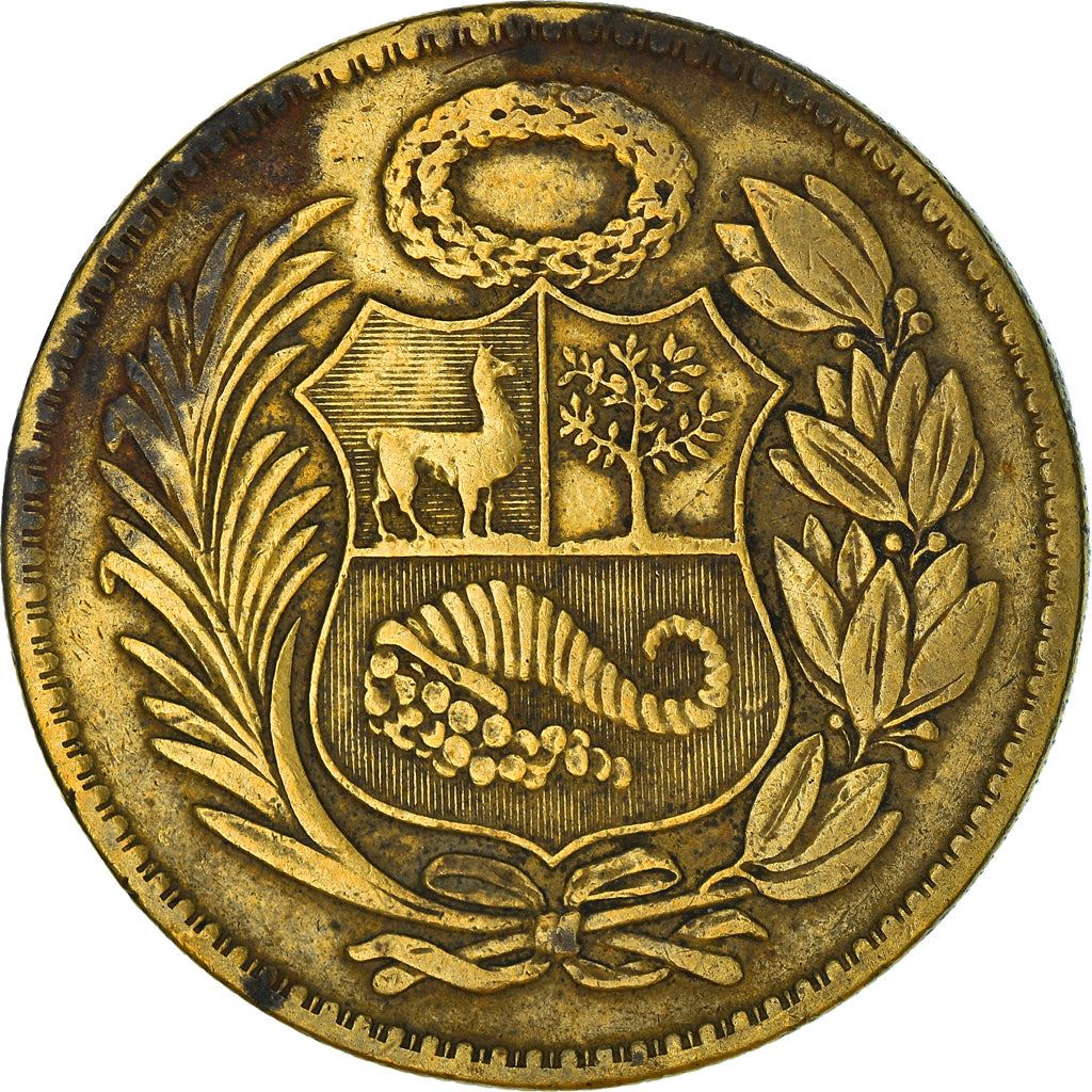 Moneda Peruana 1 Sol de Oro | Emblema del Perú | KM222 | 1943 - 1965