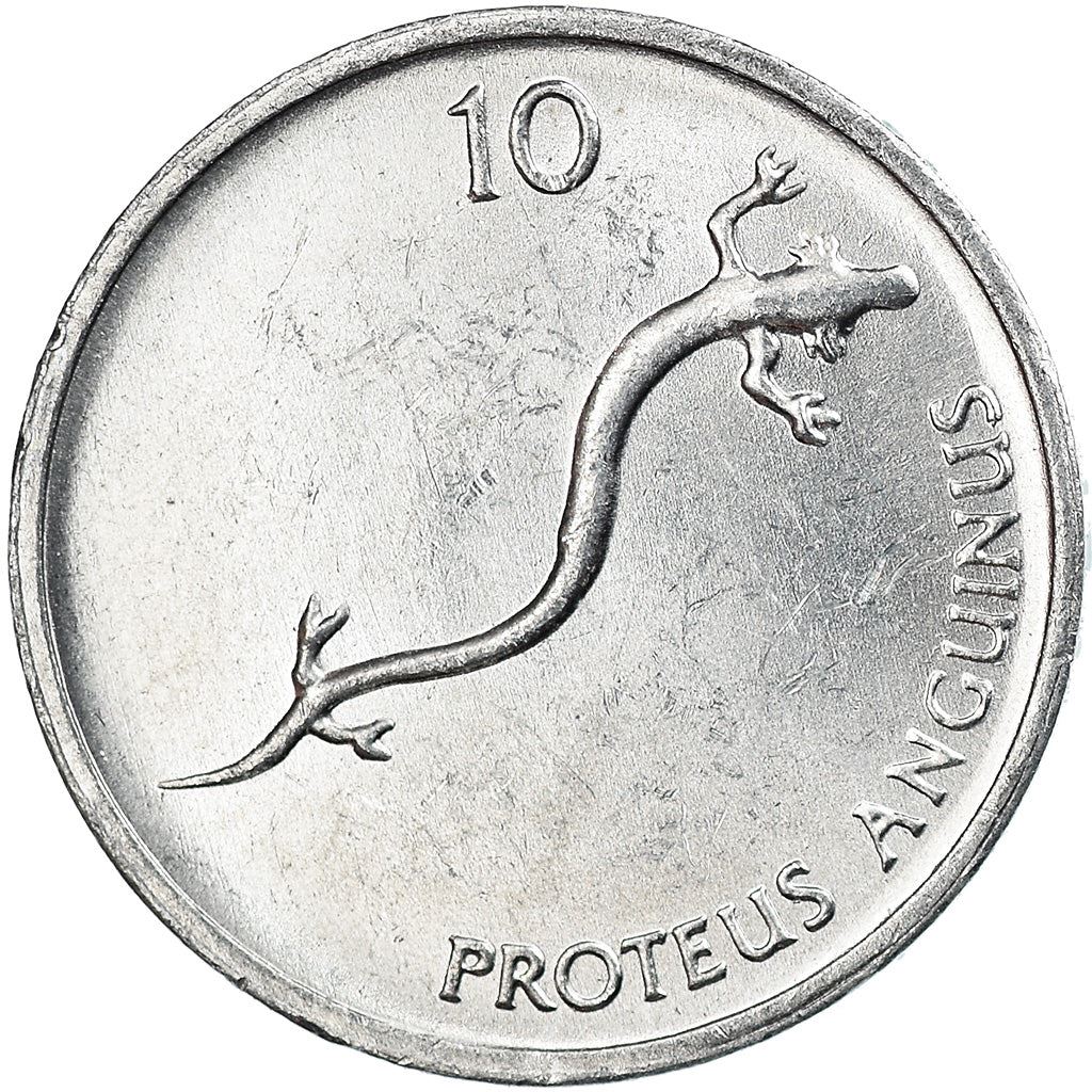 Slowenien 10 Stotinov Münze | Salamander | Olm | KM7 | 1992 - 2006