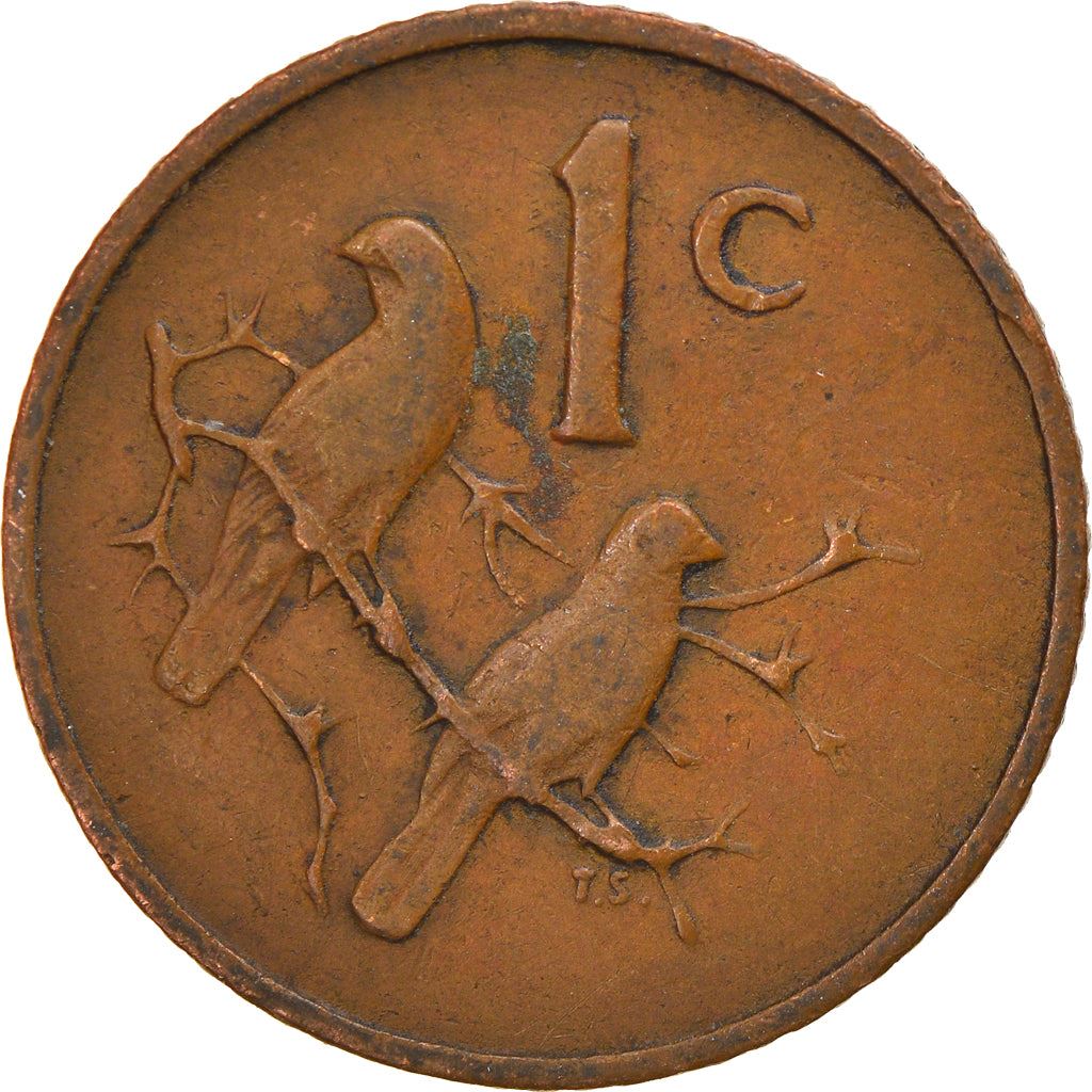 Pièce de 1 cent d'Afrique du Sud | Légende en anglais - SOUTH AFRICA | KM65.1 | 1965 - 1969