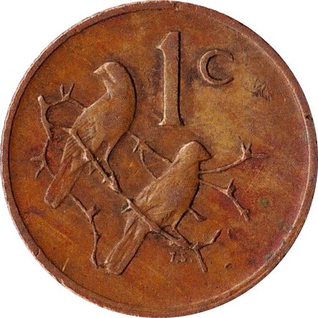 Sydafrika 1 Cent Mønt | Nicolaas J. Diederichs | KM98 | 1979