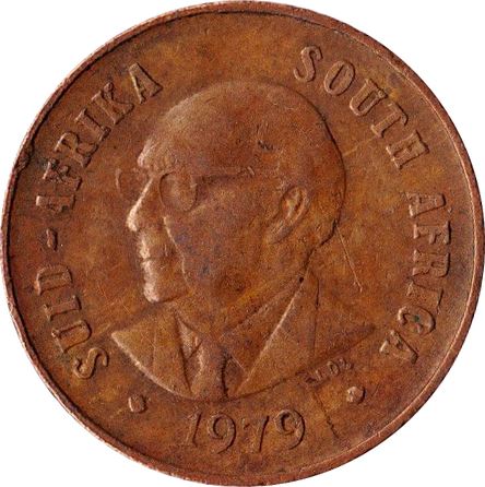 Sydafrika 1 Cent Mønt | Nicolaas J. Diederichs | KM98 | 1979