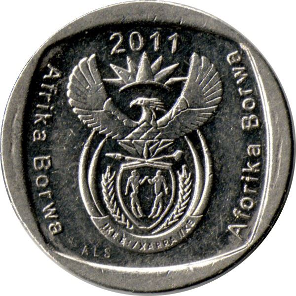 Южная Африка 1 Ранд Afrika Borwa - Aforika Borwa Монета KM504 2011 - 2013