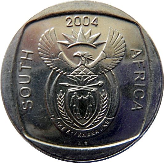 Sydafrika 2 Rand Mønt | 10 Års Frihed | KM334 | 2004