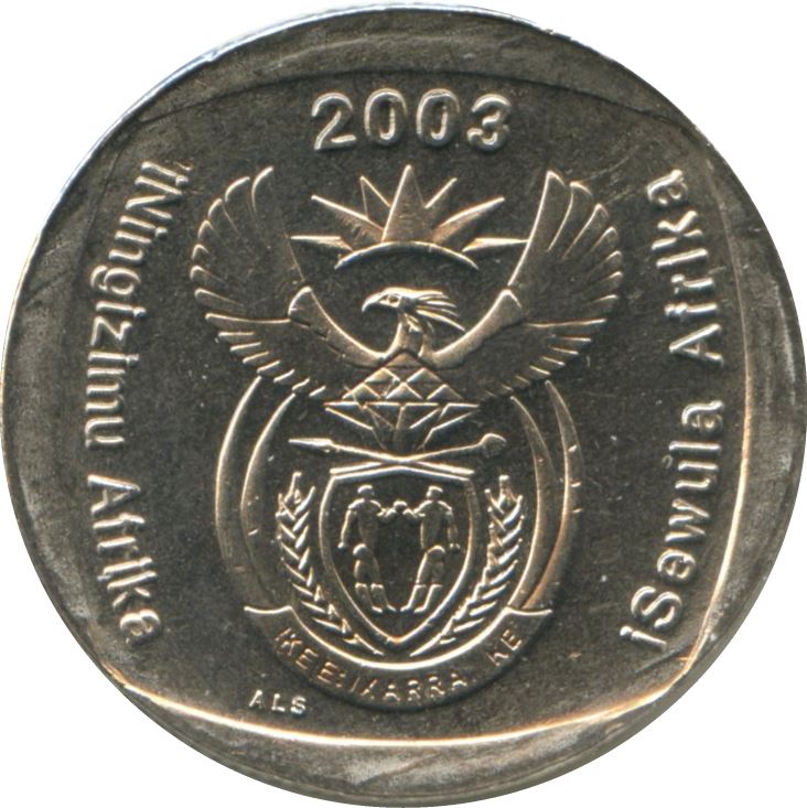 Южная Африка 2 Ранда iNingizimu Afrika - iSewula Afrika Монета KM335 2003