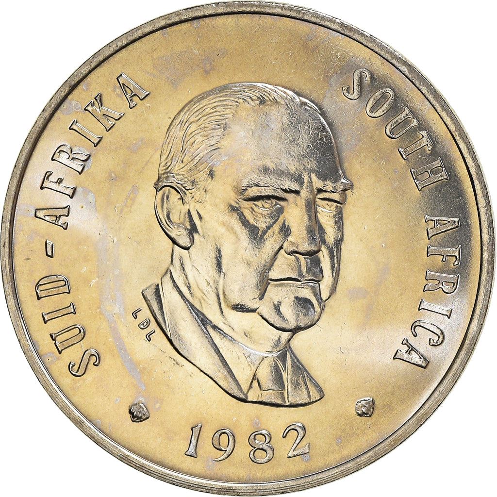 Sydafrika | 20 Cents Mønt | Balthazar J. Vorster | KM113 | 1982