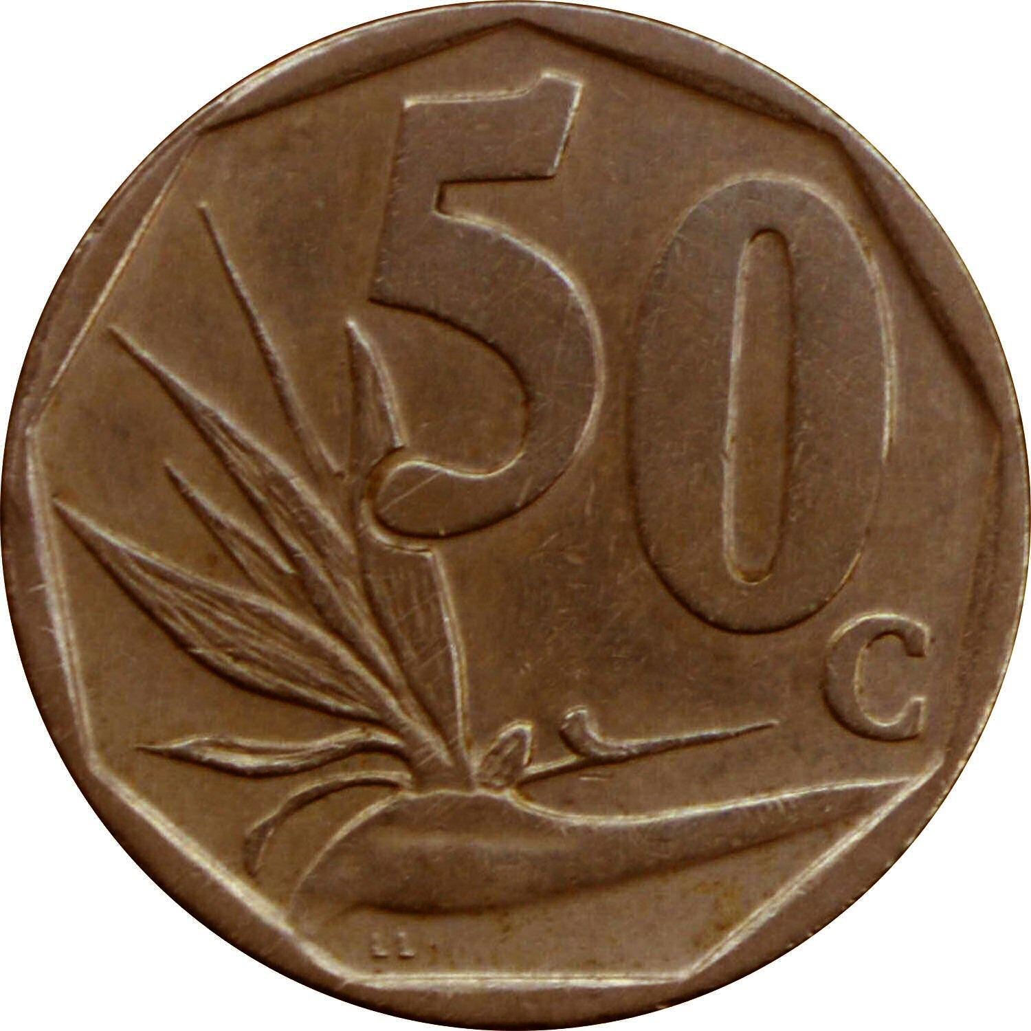 Южная Африка 50 центов Легенда на африкаанс - монета Южная Африка KM331 2004