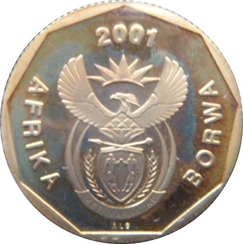 عملة 50 سنت جنوب أفريقيا | أسطورة سيسوثو - AFRIKA BORWA | KM226 | 2000 - 2001