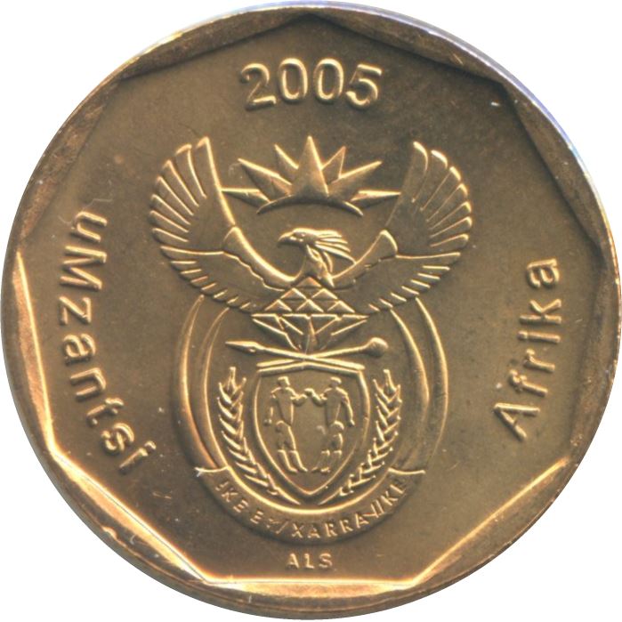 Южная Африка 50 центов Легенда коса - монета uMzantsi Afrika KM294 2005