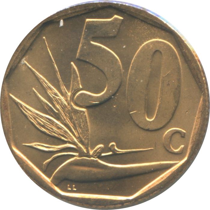 Южная Африка 50 центов Легенда коса - монета uMzantsi Afrika KM294 2005