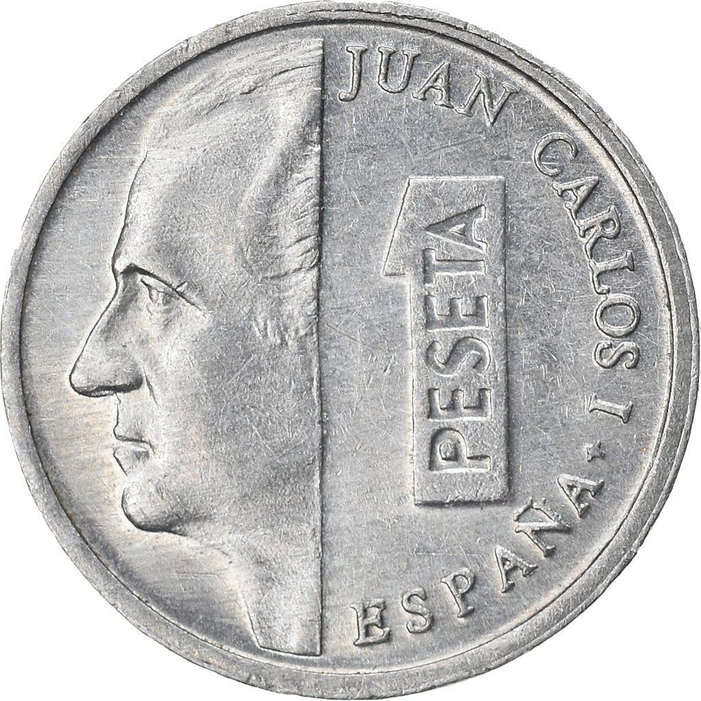 Spanien 1 Peseta - Juan Carlos I Mønt 1989 - 2001 KM 832