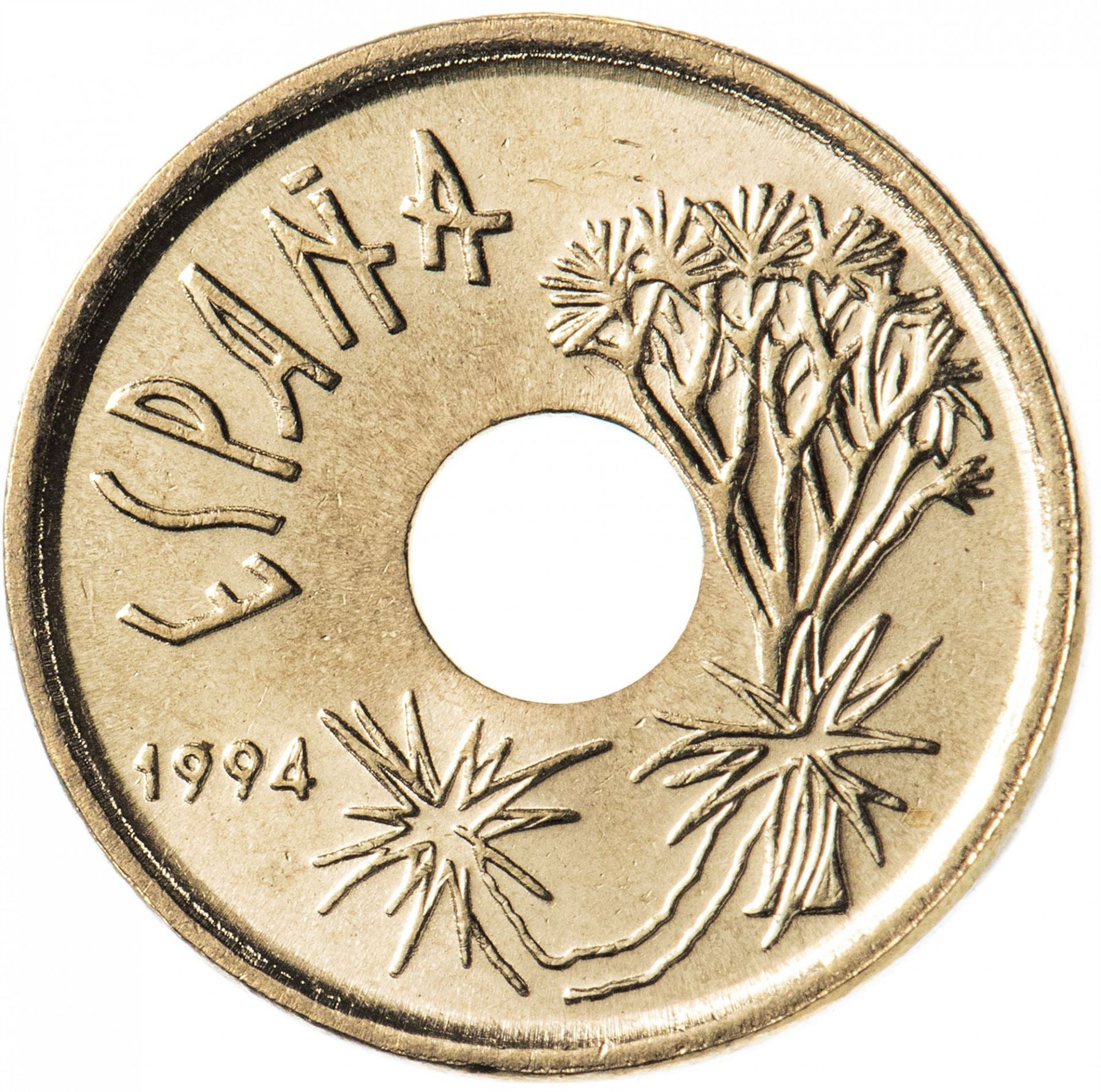 Ispanija 25 pesetų Kanarų salų moneta KM933 1994