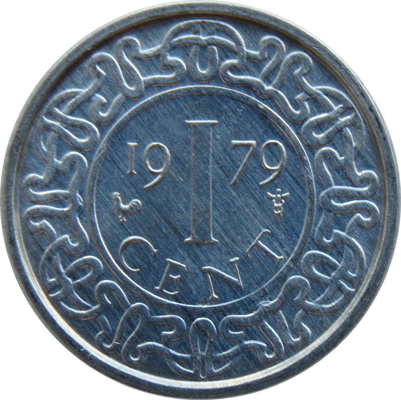 Suriname | 1 Cent Coin | Natives | Wreath | Km:11A | 1974 - 1986