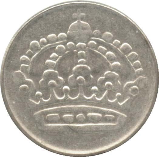 Swedish 50 Ore Coin | King Gustaf VI Adolf | Crown | Sweden | 1952 - 1961
