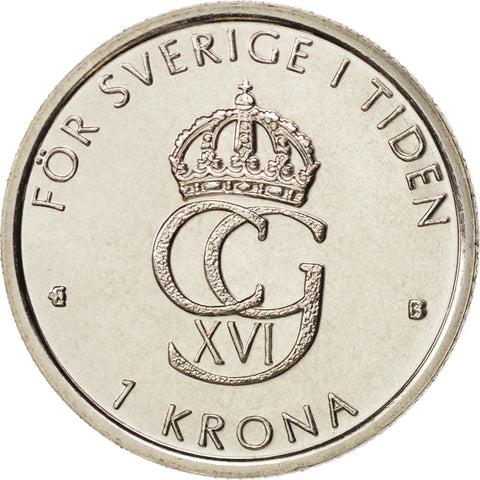Swedish Coin 1 Krona | Carl XVI Gustaf New Millennium | Sweden | 2000
