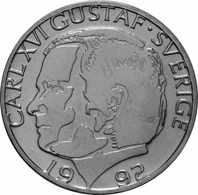 Swedish Coin 1 Krona | Carl XVI Gustaf | Sweden | 1982 - 2000