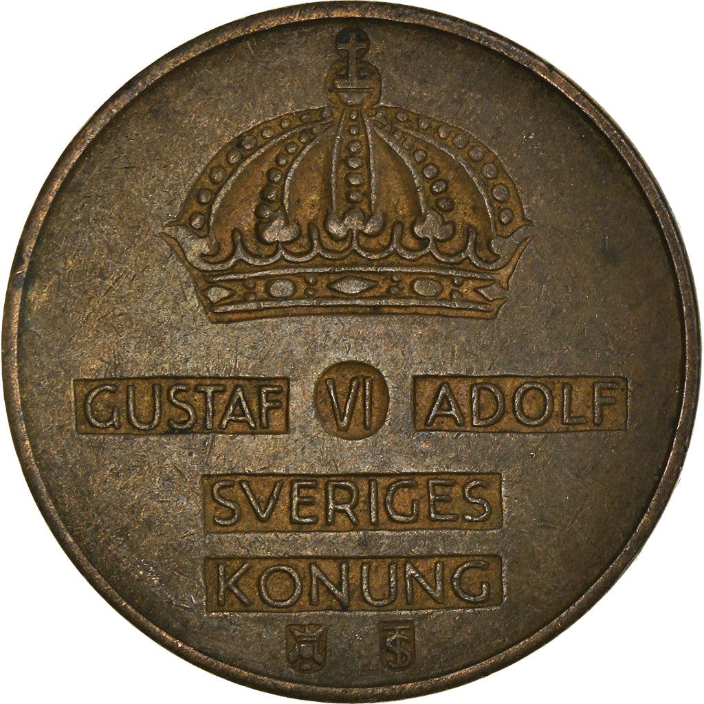 Swedish Coin 5 Öre | Gustaf VI Adolf | Crown | Sweden | 1952 - 1971